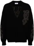 Off-White NatLover logo-intarsia jumper - Black