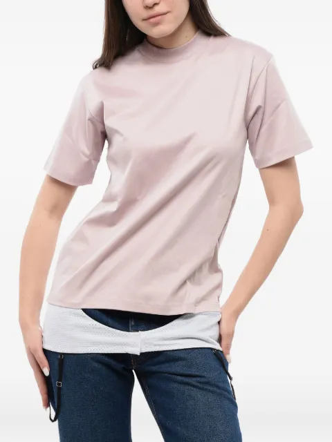 Off-White T-Shirt mit Logo-Stickerei
