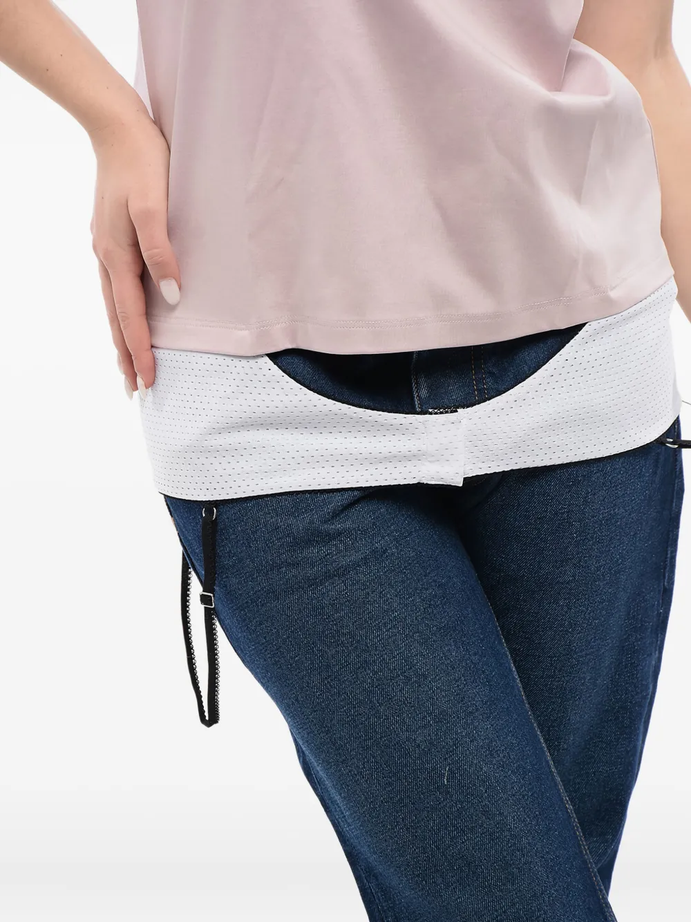 Off-White T-shirt met geborduurd logo Roze