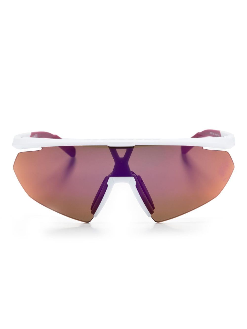 adidas lunettes de soleil sp0015 à monture couvrante - blanc