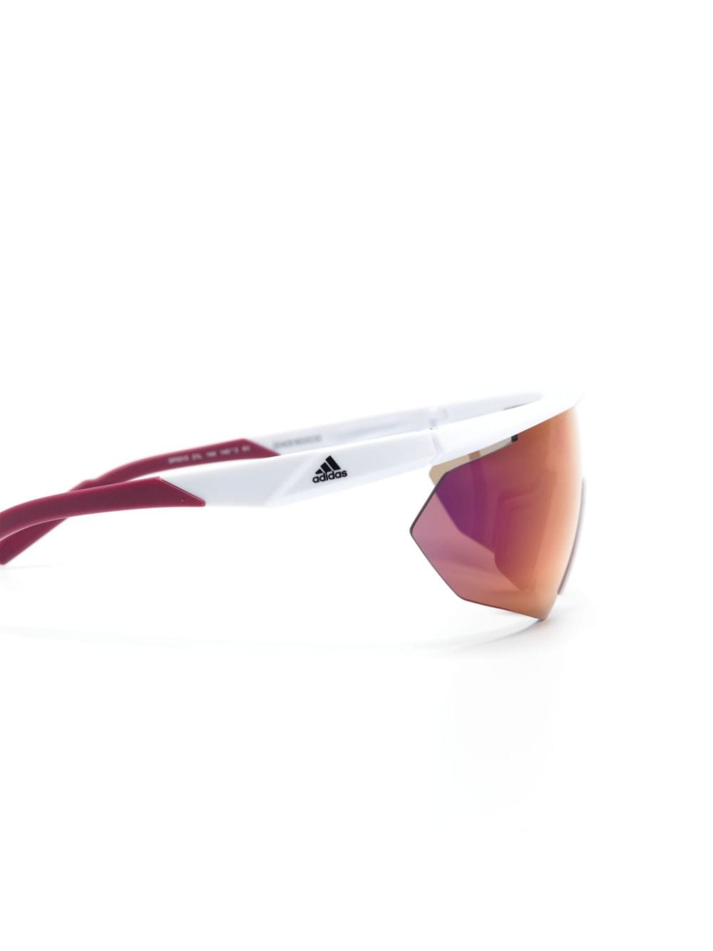 Shop Adidas Originals Sp0015 Shield-frame Sunglasses In White