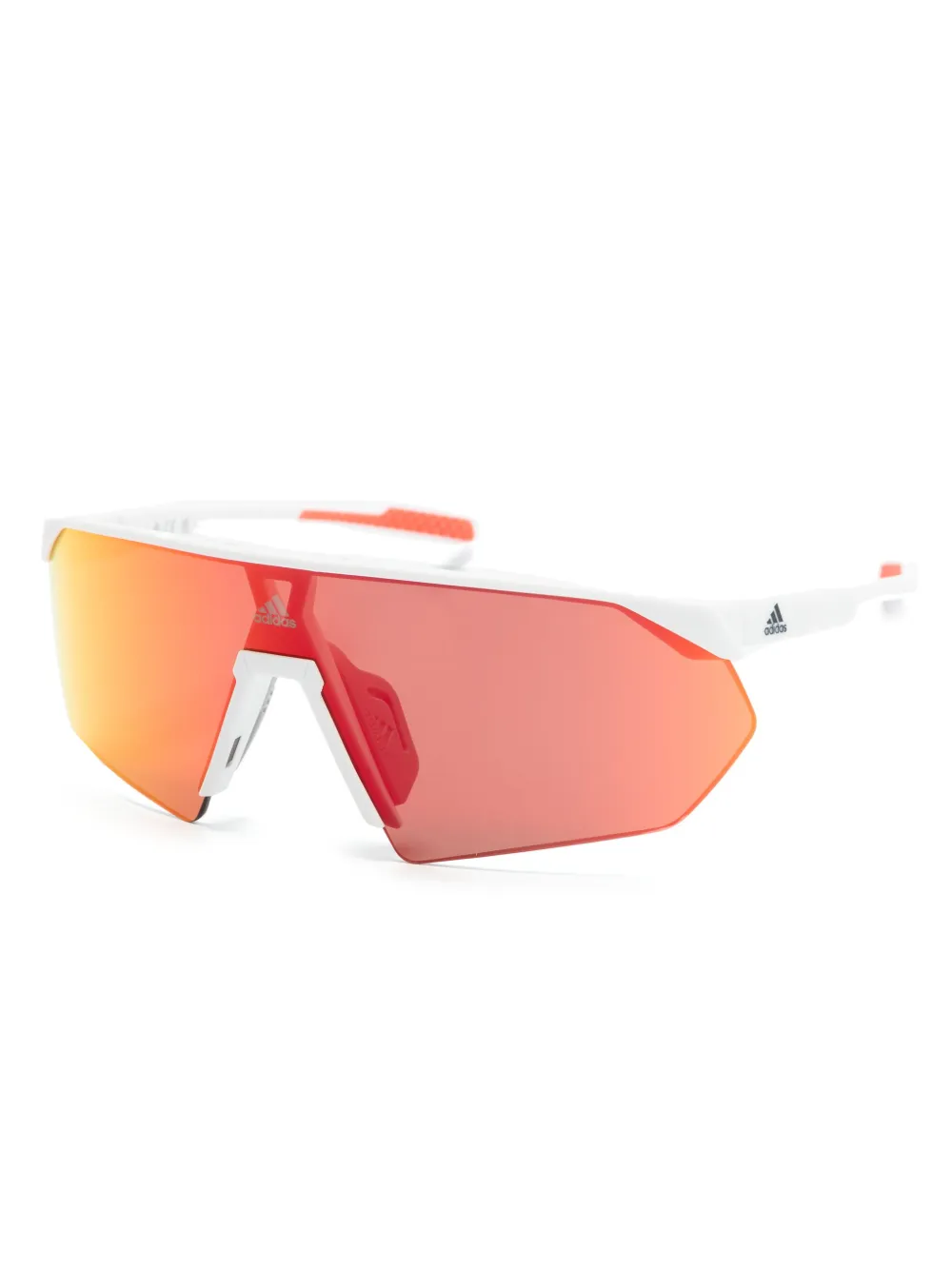 Shop Adidas Originals Prfm Shield Lite S Shield-frame Sunglasses In 白色