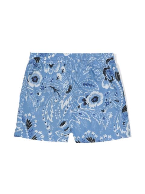 ETRO KIDS floral-print swim shorts