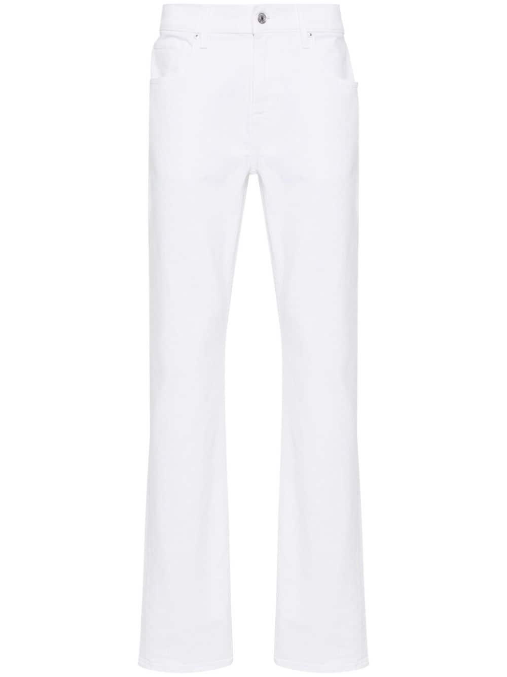 7 For All Mankind Logo-patch Straight Jeans In White