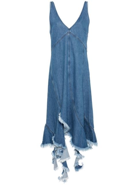 Marques'Almeida asymmetric maxi denim dress