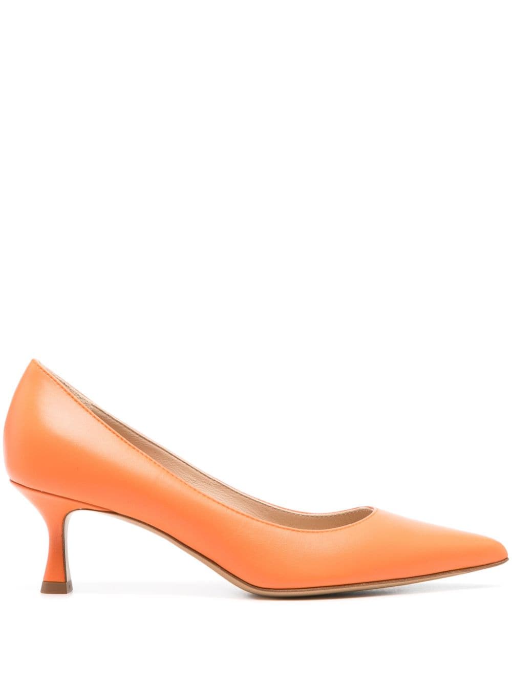 Shop Roberto Festa Tortuga 60mm Leather Pumps In Orange