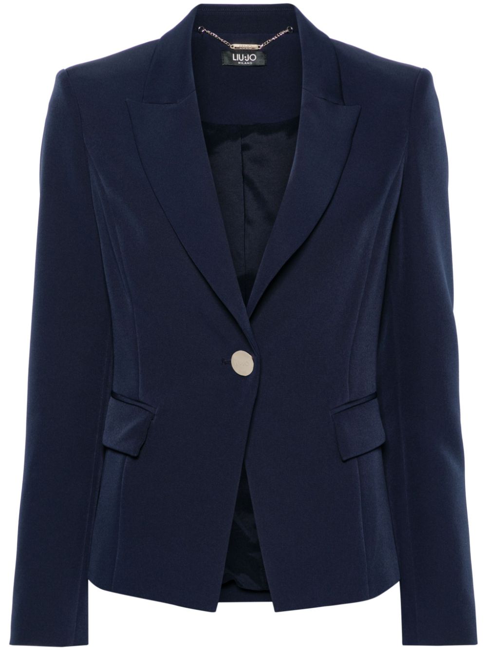 Liu •jo Peak-lapels Single-breasted Blazer In Blue