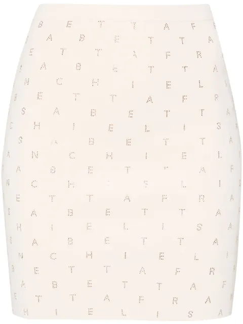 Elisabetta Franchi rhinestone-logo mini skirt