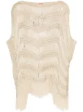 TWINSET lamé crochet cape - Gold
