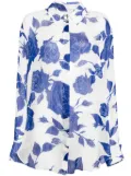 Aje Belonging floral-print shirt - Blue