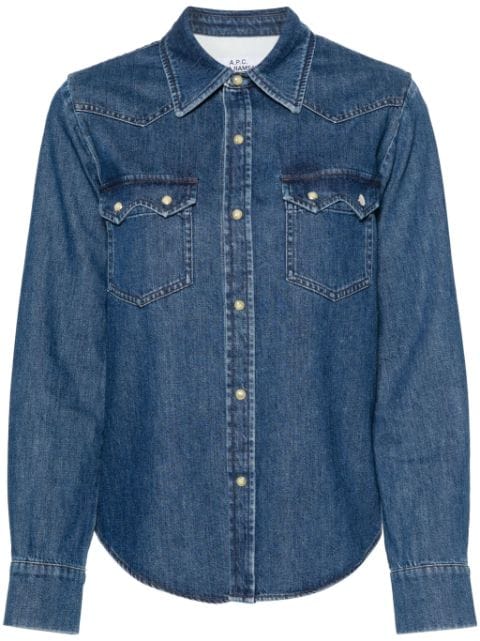 A.P.C. sculpted-buttons denim shirt