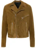 ERALDO suede biker jacket - Brown