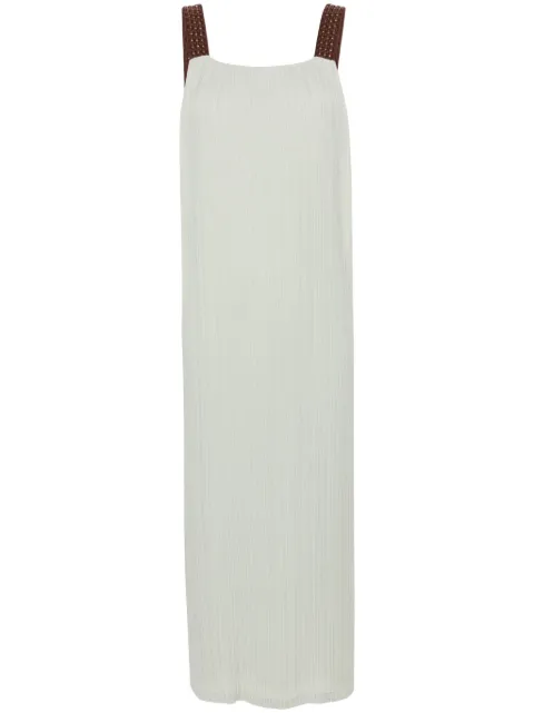 Alysi interwoven-straps plissé midi dress