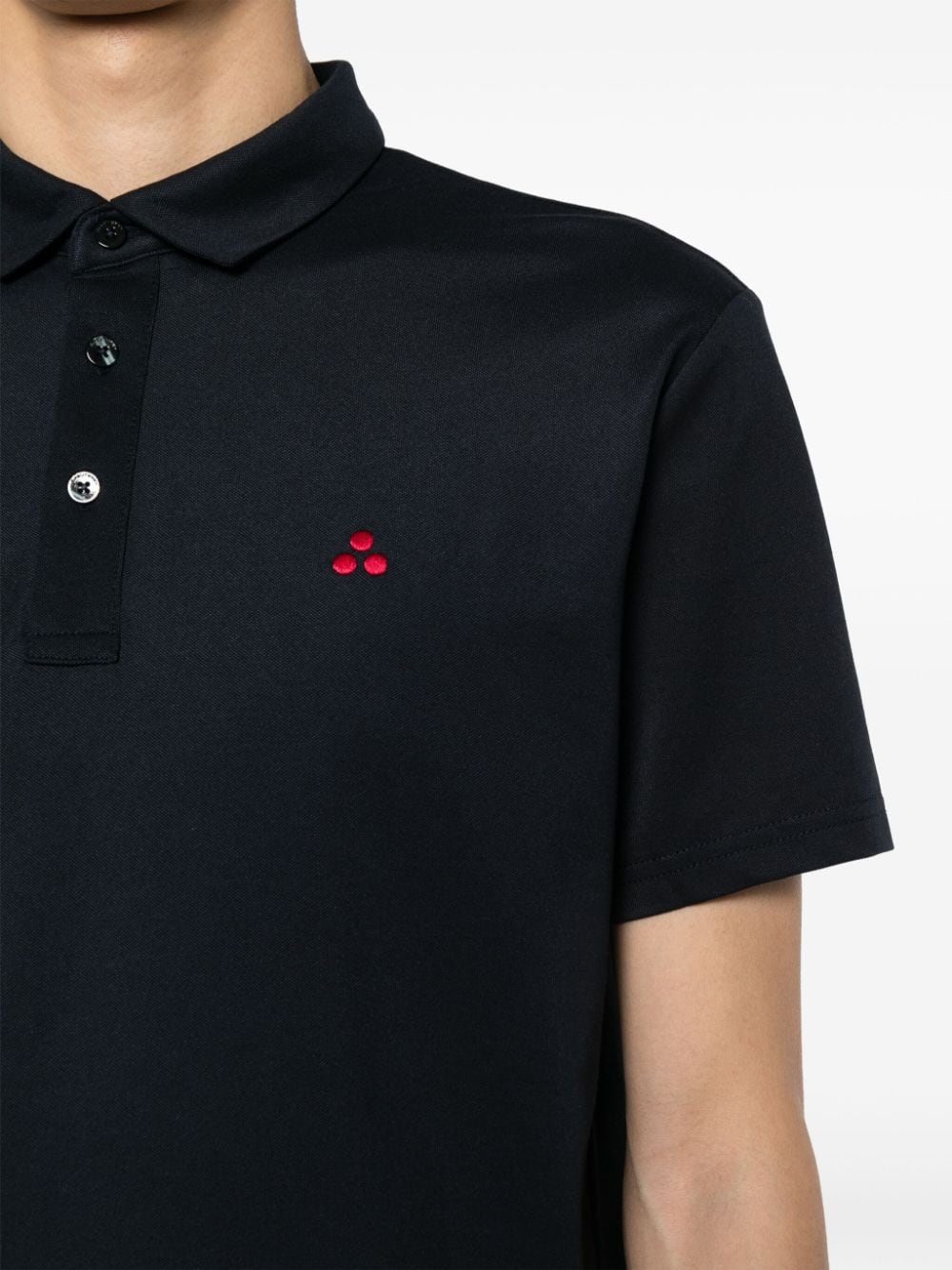 Shop Peuterey Embroidered-logo Polo Shirt In Blue
