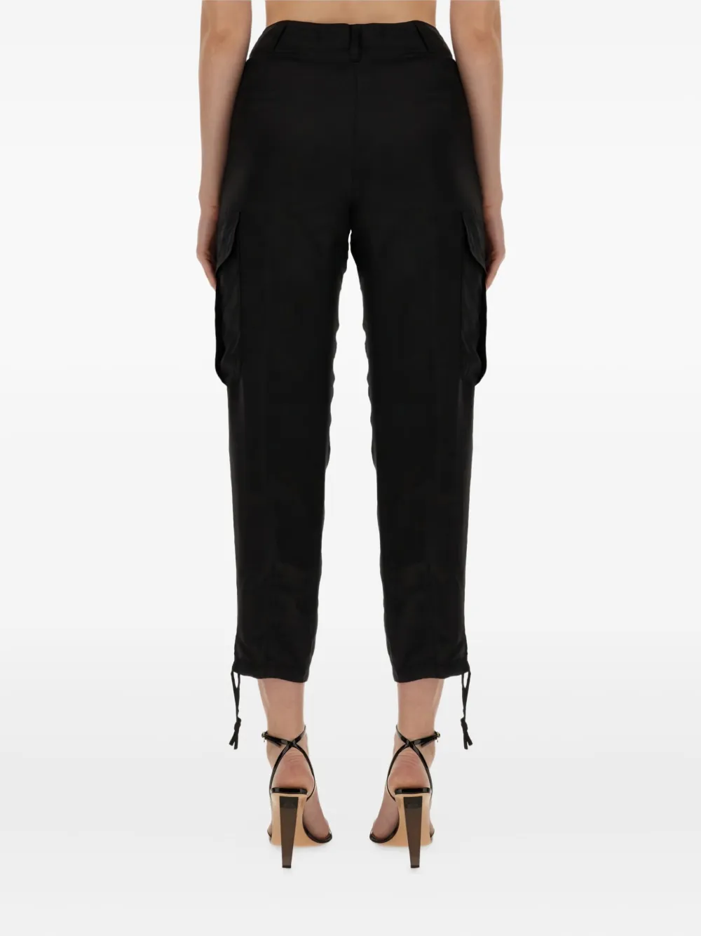 ASPESI drawstring cargo trousers Zwart