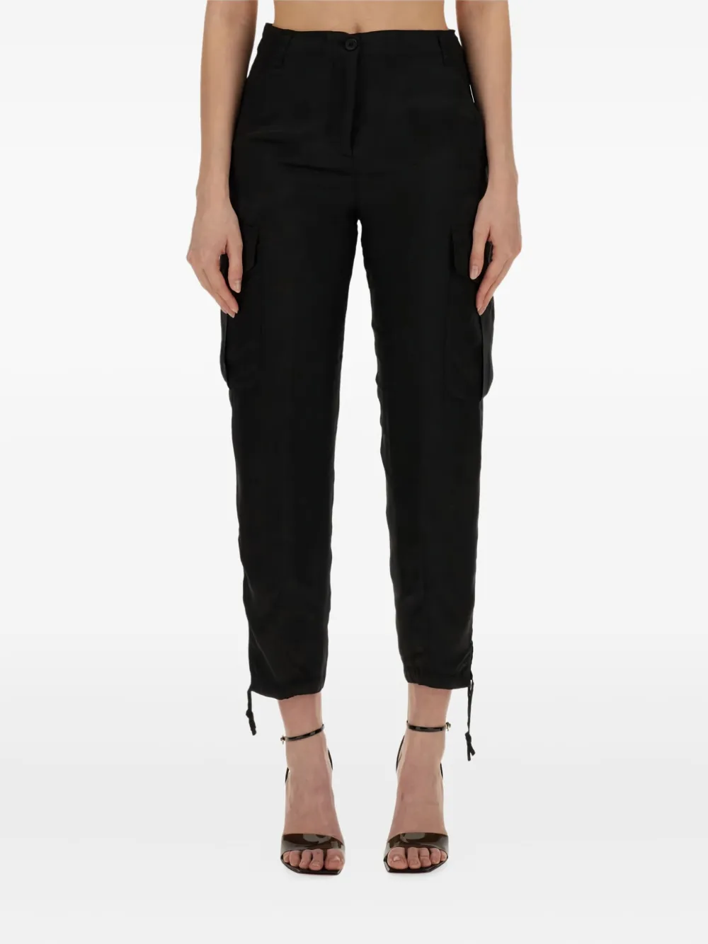 ASPESI drawstring cargo trousers Zwart