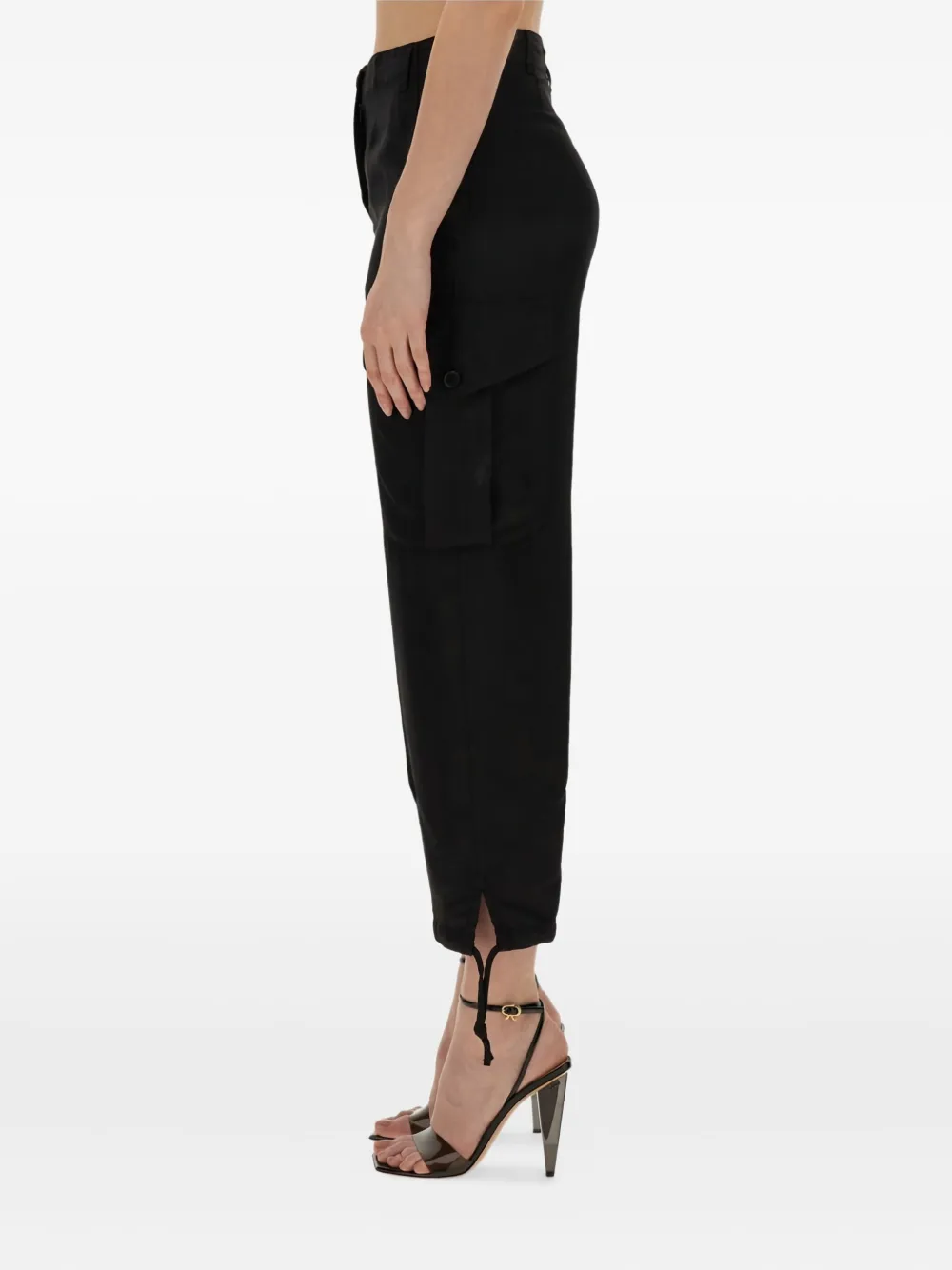 ASPESI drawstring cargo trousers Zwart