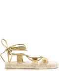 Off-White Arrows-plaque lace-up espadrilles - Green