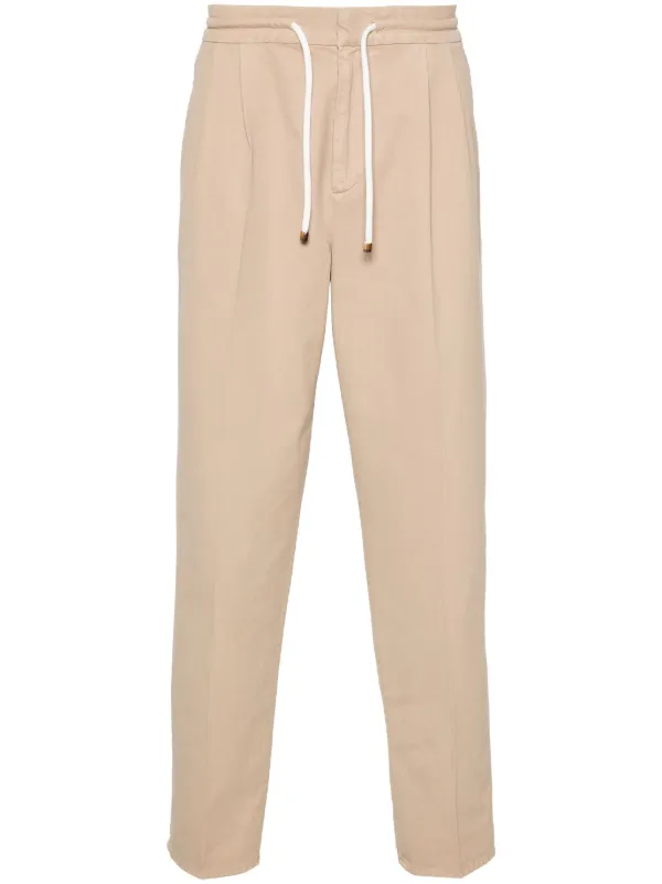 Brunello Cucinelli drawstring-waistband Tapered Trousers - Farfetch