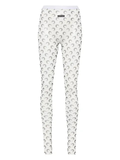 Marine Serre crescent moon-print mesh tights
