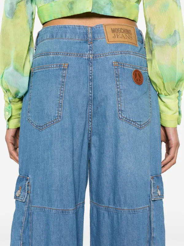 パンツ Moschino Jeans Palazzo Pants MOSCHINO JEANS high-waisted Palazzo Trousers | Black | FARFETCH