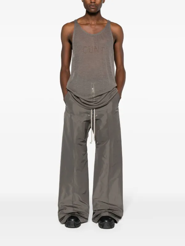 Rick owens ノースリーブ ニット Rick Owens semi-sheer open-knit Tank Top | Grey | FARFETCH TR