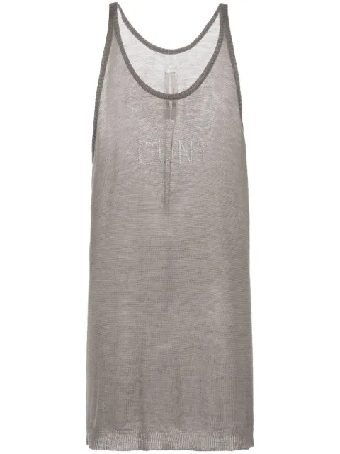 Rick Owens semi-sheer open-knit tank top 
