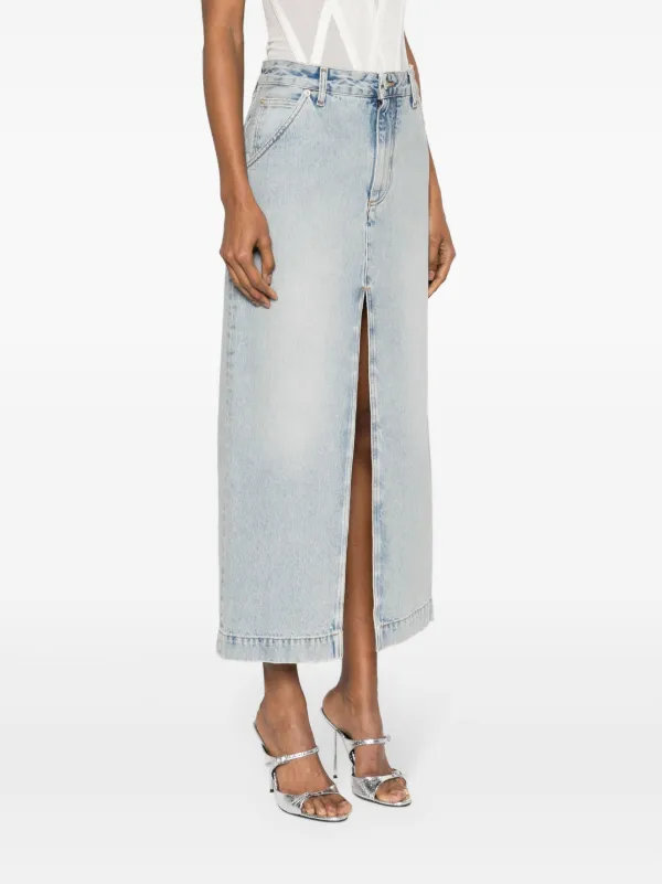 【関税込み】DARKPARK ERIKA - DENIM SKIRT DARKPARK Erika Denim Midi Skirt | Blue | FARFETCH ID