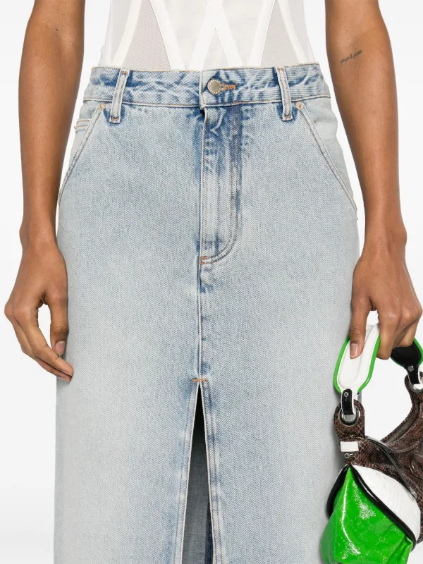 【関税込み】DARKPARK ERIKA - DENIM SKIRT DARKPARK Erika Denim Midi Skirt | Blue | FARFETCH ID