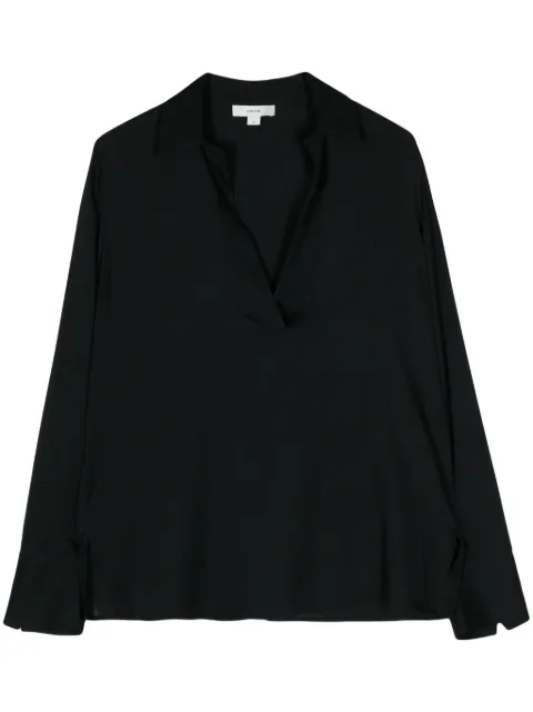 Vince blusa de seda con cuello en V