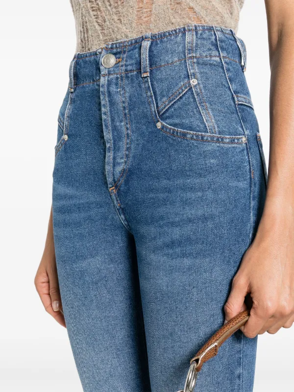 【関税込み】Isabel Marant ブルー Niliane ジーンズ ISABEL MARANT Niliane high-waisted Skinny Jeans | Blue