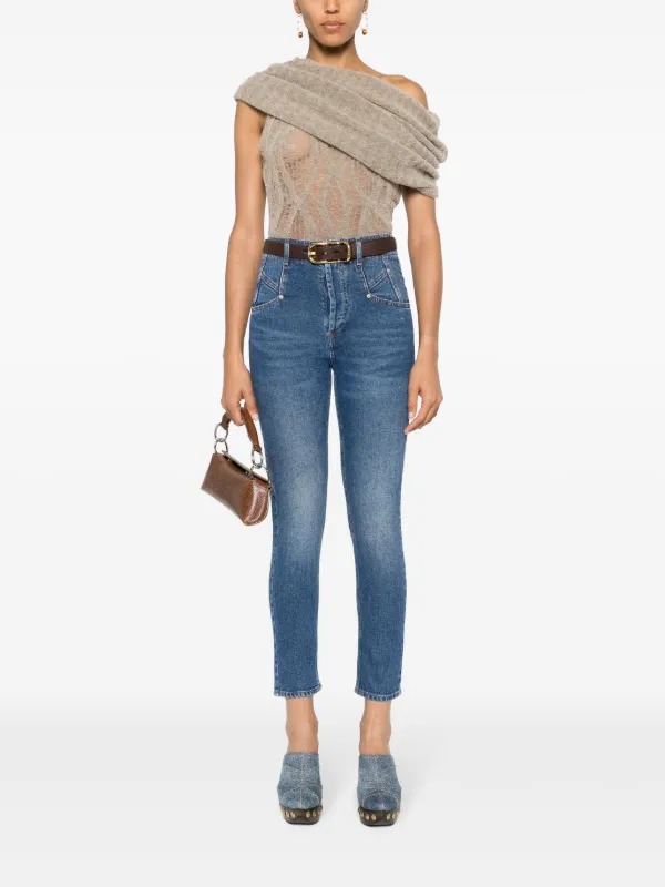 【関税込み】Isabel Marant ブルー Niliane ジーンズ ISABEL MARANT Niliane high-waisted Skinny Jeans | Blue