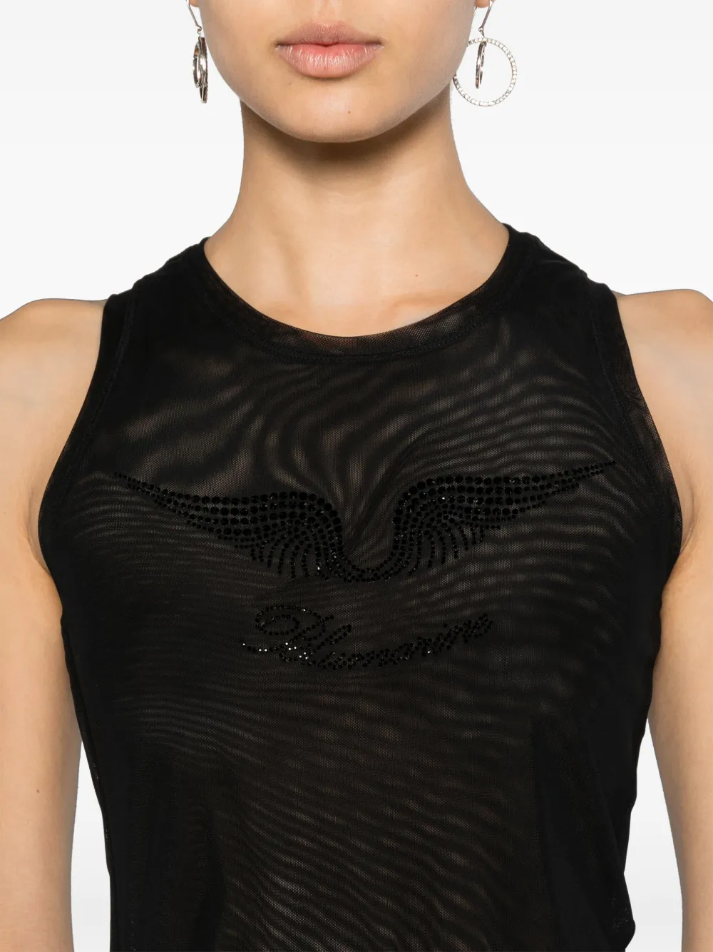 Blumarine Tanktop verfraaid met stras Zwart