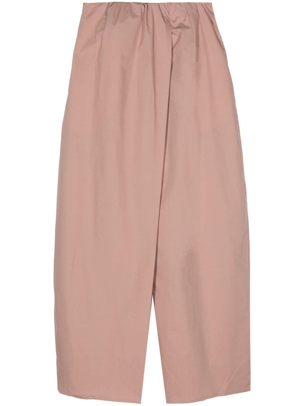 Alysi Drop-crotch Cropped Trousers In Pink
