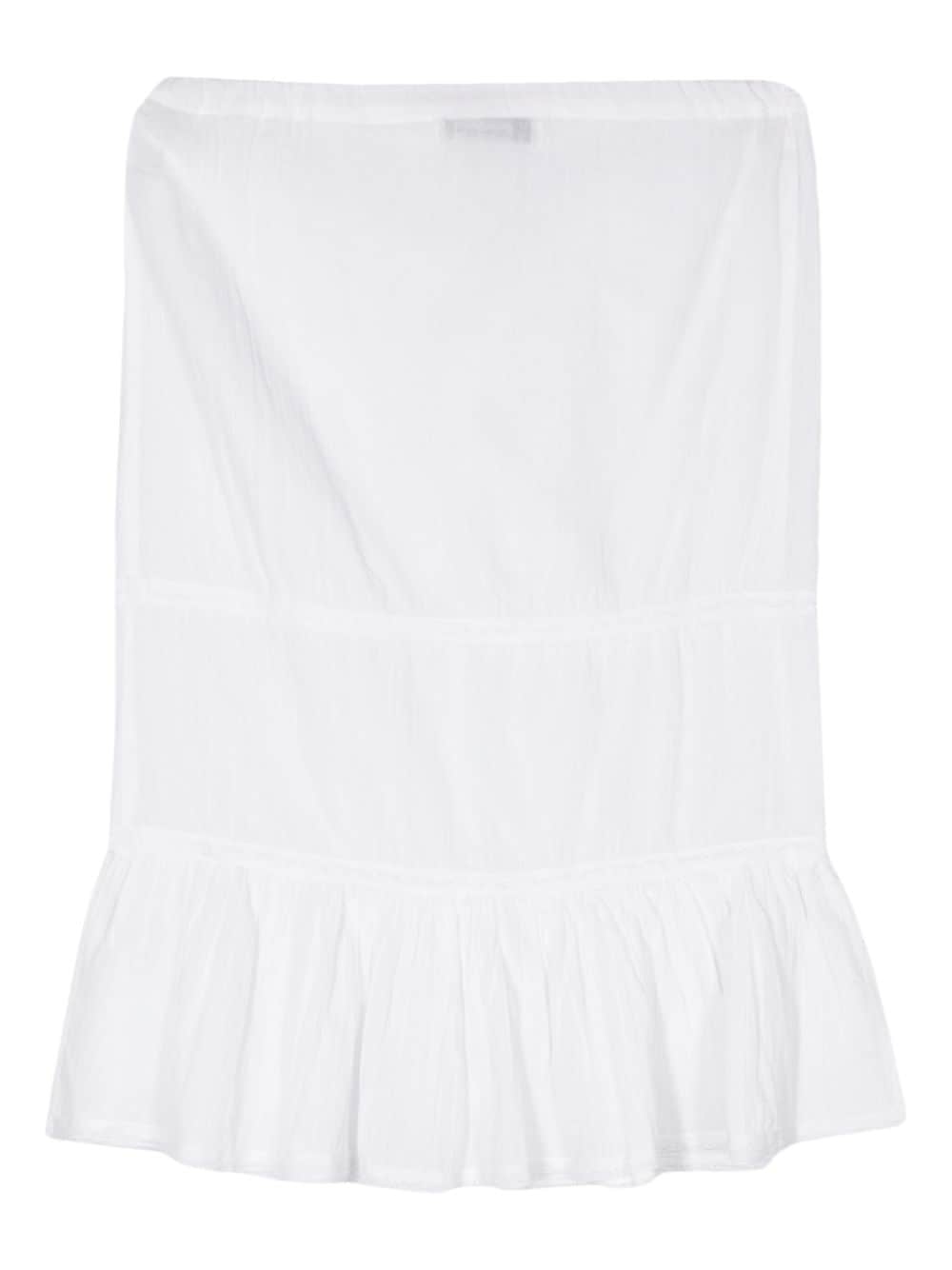 Shop Gimaguas Flared Midi Skirt In White