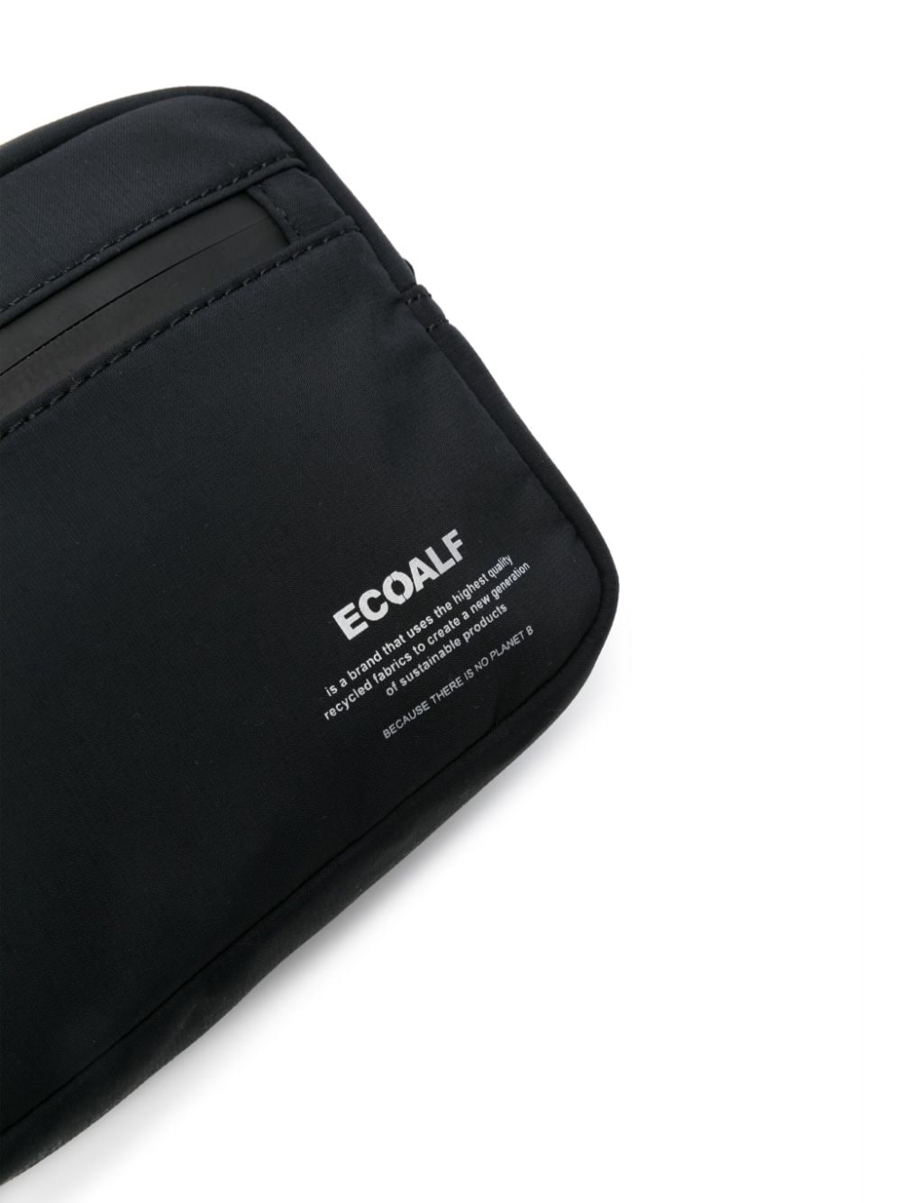 Shop Ecoalf Logo-print Ripstop Shoulder Bag In 黑色
