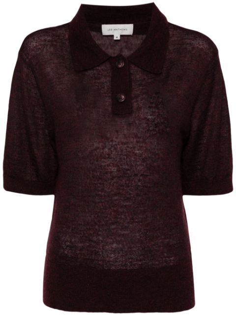 Lee Mathews Mila knitted polo shirt