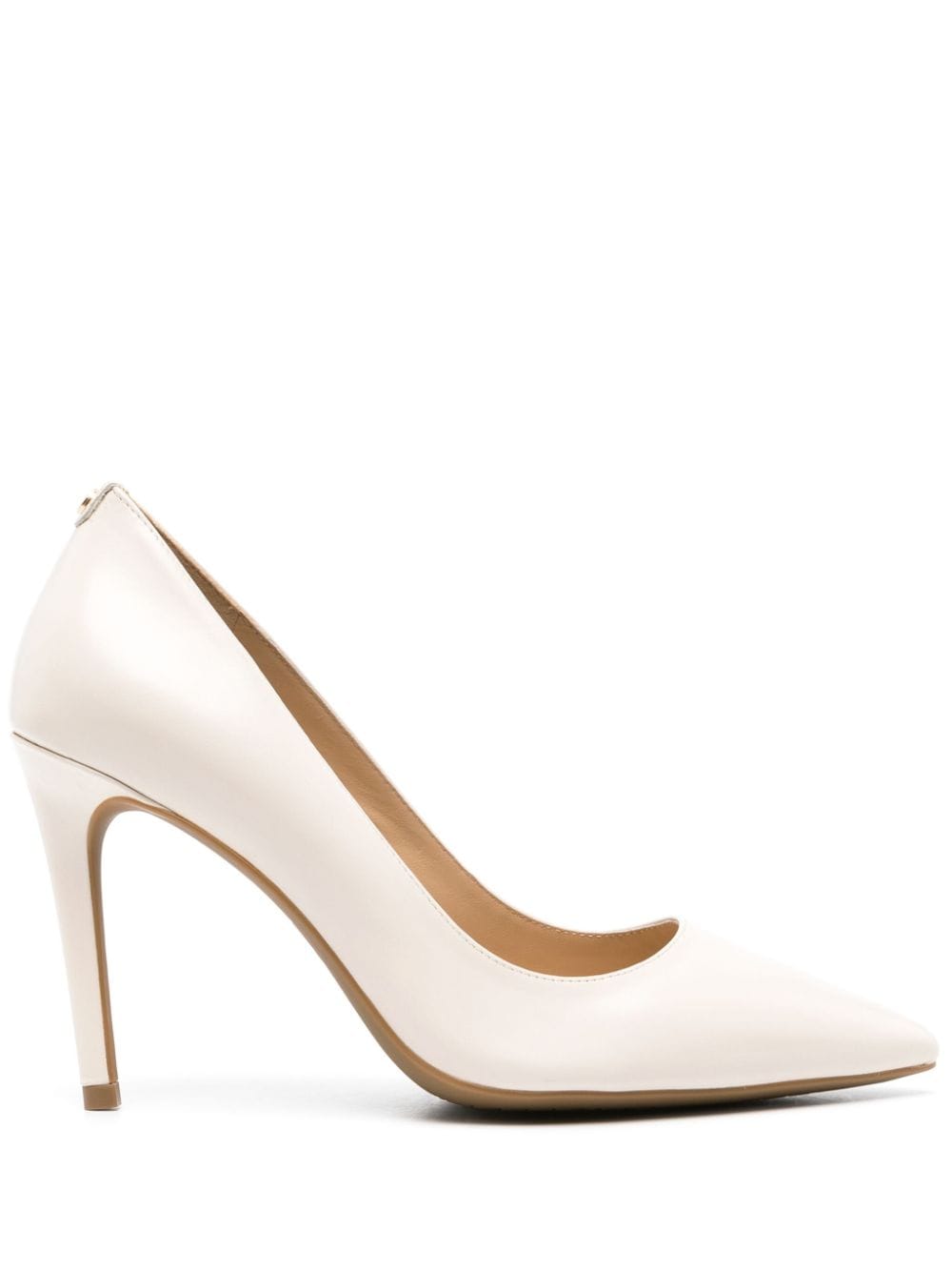 Michael Kors Pointed-toe Leather Pumps In Neutrals