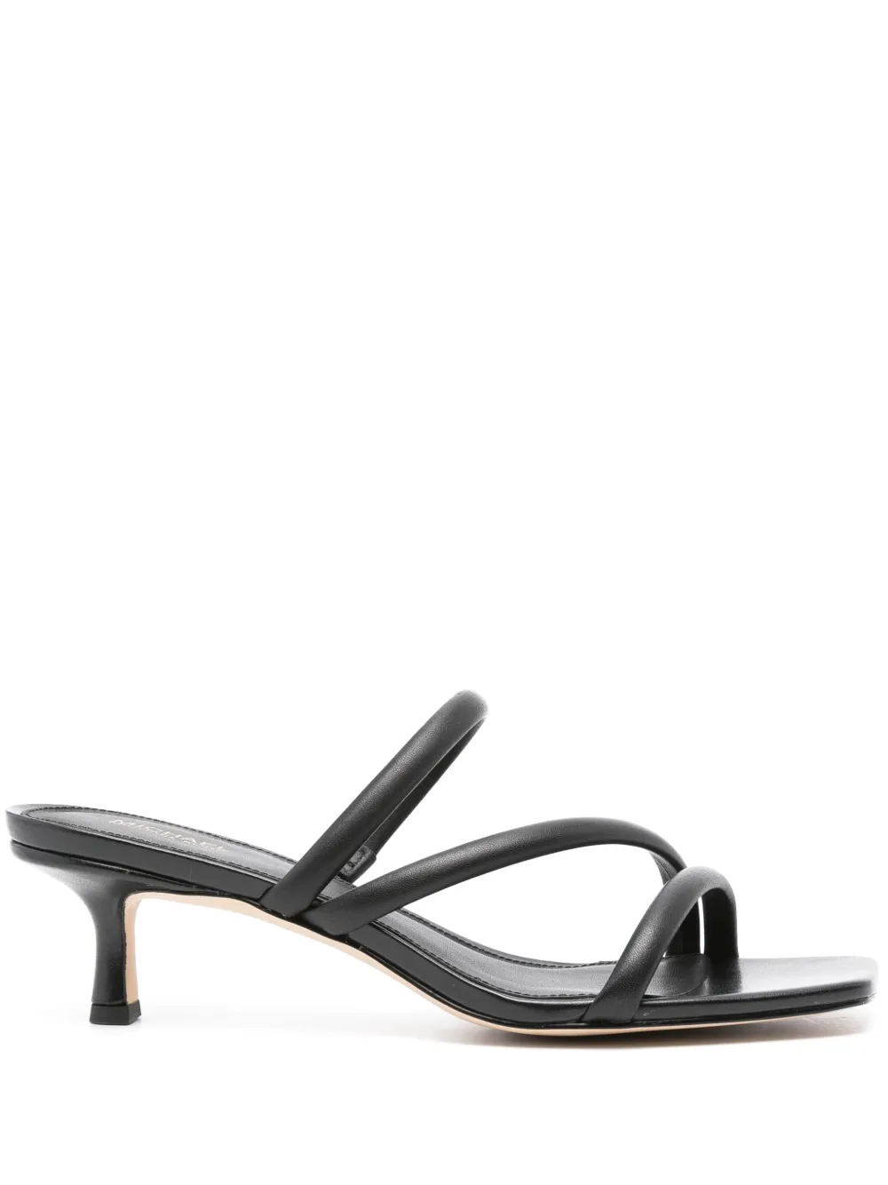 Michael Kors Celia Kitten Sandals In Black Leather