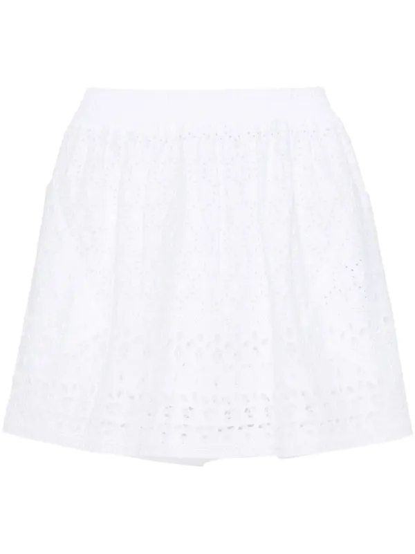 ミニスカート ERMANNO SCERVINO White viscose blend skirt 23105198_53334361_600.jpg