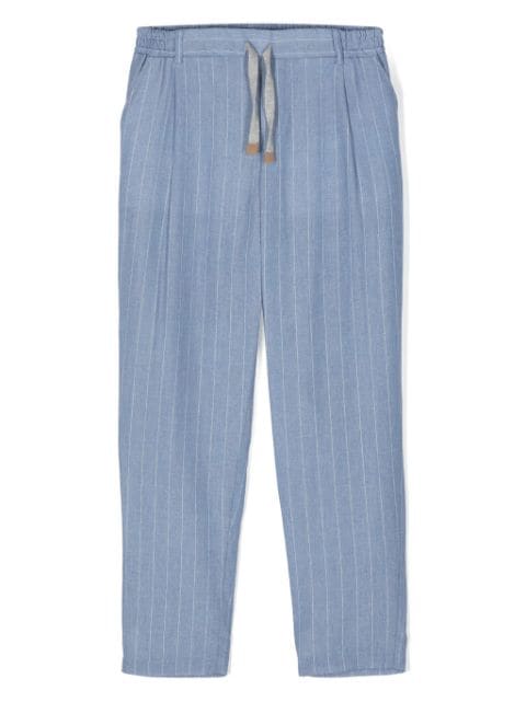 Eleventy Kids pinstripe-pattern tailored trousers
