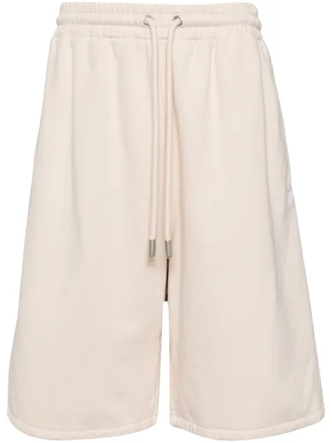 Off-White Diag-stripe cotton track shorts