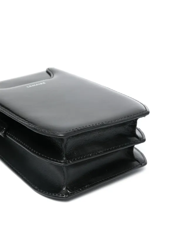 LEMAIRE Small Calepin Leather Messenger Bag | Black