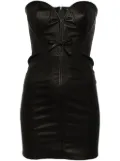 Blumarine corset leather minidress - Black