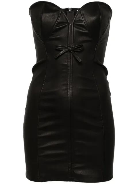 Blumarine corset leather minidress