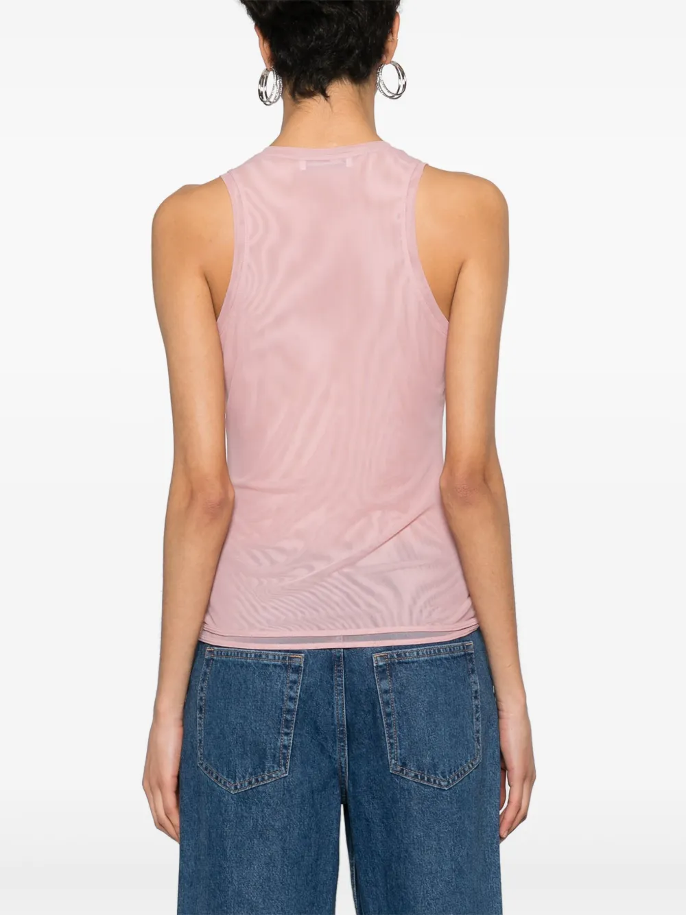 Blumarine Tanktop met mesh Roze