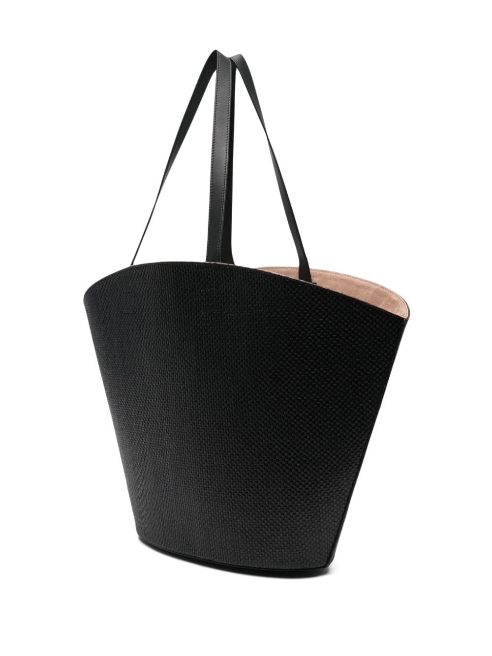 Shop N°21 Panier Raffia Tote Bag In Black
