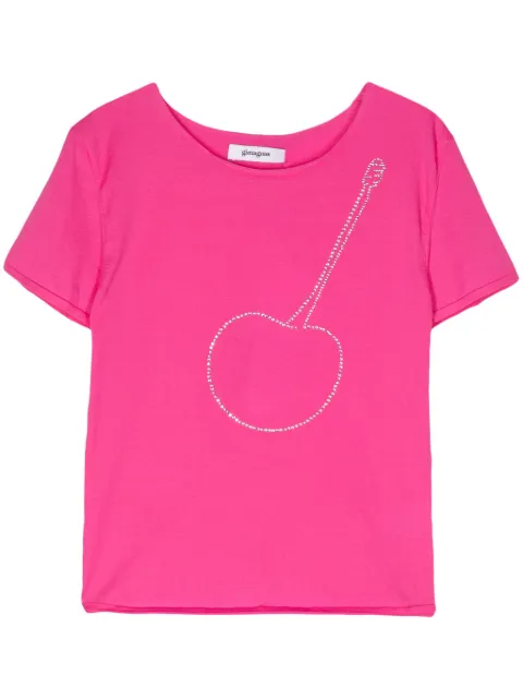 Gimaguas Cherry rhinestone-embellished T-shirt