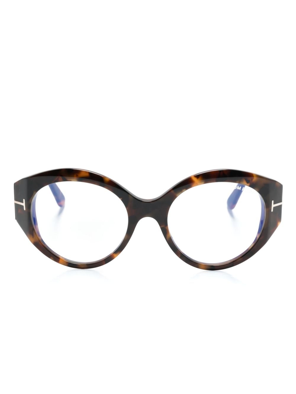 tortoiseshell oval-frame glasses