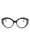 TOM FORD Eyewear tortoiseshell oval-frame glasses - Brown